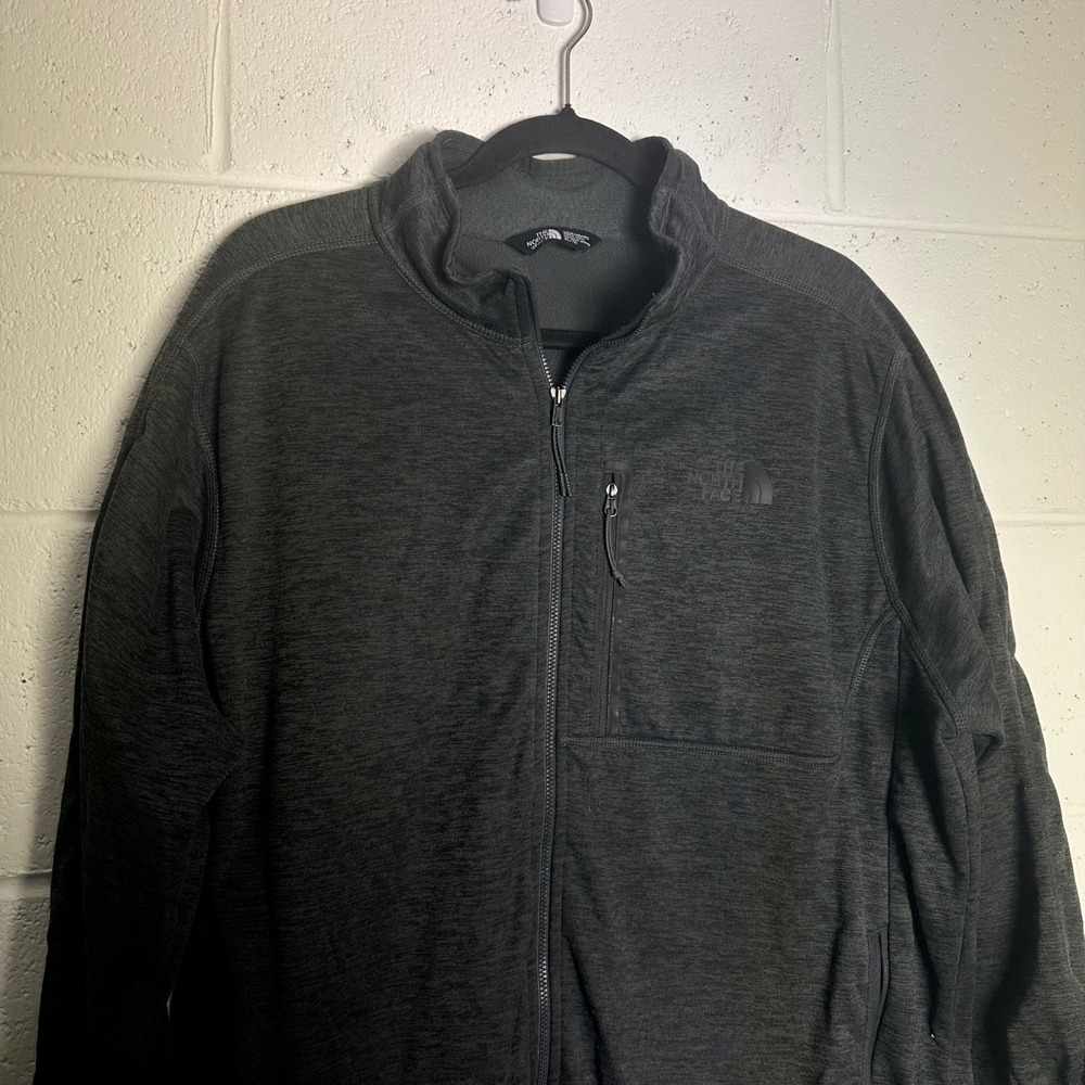 The North Face Mens Skyline Full Zip Fleece Jacket Dark Grey Heather XL